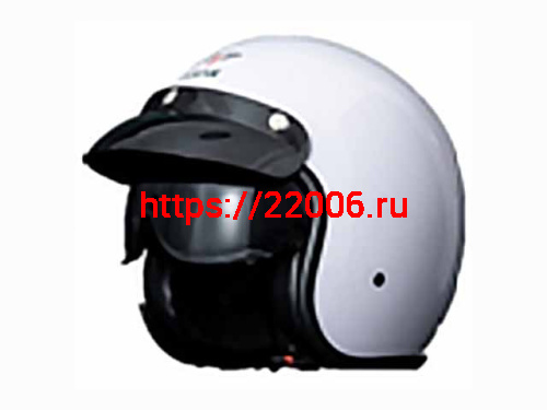 Мотошлем VIRTUE MD-211 открытый с козырьком и визором белый (M)