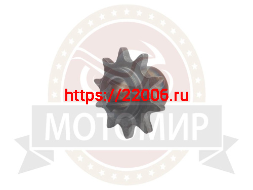 Звезда 10 зуб. (520) цепи, 15.875шаг, на вал d20мм, h28мм, шпонка 6мм, мотобуксировщик