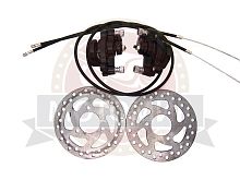 Тормоз дисковый передний в сборе детские  ATV (TREK) типа вело 120мм БЕЗ РУЧКИ ТОРМОЗА