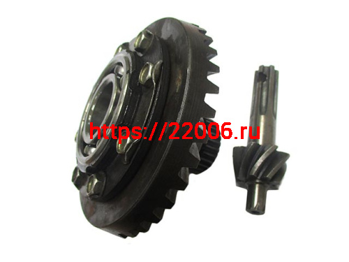 Ступица задней передачи в сборе с шестерней(ступица+подшипник 207+коническая пара Урал) Ступица задней передачи в сборе с шестерней(ступица+подшипник 207+коническая пара Урал)