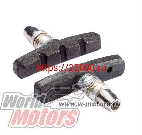 Колодки тормозные V-brake резьбовые L=60мм "Apse" (пара)(RB-262B) Колодки тормозные V-brake резьбовые L=60мм "Apse" (пара)(RB-262B)