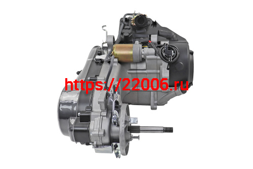 Двигатель 152QMI 125см3 (GY6-125) скутер совместим с колесом 10"(карбюратор,катуш зажигания,реле стабилизатор)