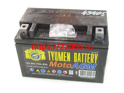 Аккумулятор 12В 9 А/ч, кислотный AGM (Тюмень 6МТС -9) (150х86х105) прямая полярность Аккумулятор 12В 9 А/ч, кислотный AGM (Тюмень 6МТС -9) (150х86х105) прямая полярность