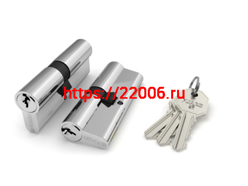 Цилиндровый Fuaro (Фуаро) механизм (100 CA/70) 1000CAKey70(30+10+30) CP хром 3Key