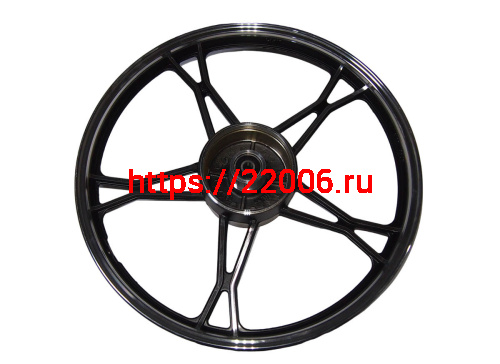 Обод 17" задний литой, барабан. тормоз 1,4-17  Альфа, RUBIKON (стандарт черный) (НАБОР)