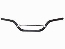 Руль алюминиевый с перемычкой на болтах средний (черный)