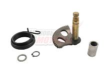 Вал кикстартера с сектором в сборе Yamaha JOG-50cc,2Т(L-95mm) (сектор,втулка, пруж,шайба, ст.кол.)