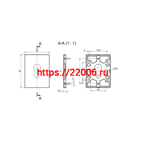 Накладка Fuaro (Фуаро) на цилиндр ESC.C.RL/K.486 (ESC 486-C RL) BL черный (1 шт.) фото 4 Накладка Fuaro (Фуаро) на цилиндр ESC.C.RL/K.486 (ESC 486-C RL) BL черный (1 шт.) фото 4