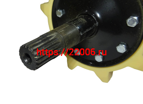 Вал ведущий мотобусировщика (со звездочками) 380мм, Дельта, Белка, Буран фото 2