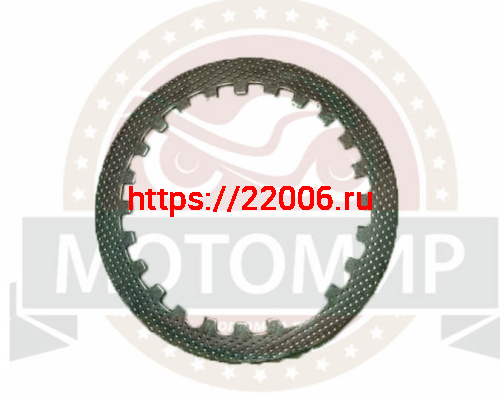 Диск сцепления CG/CB, YX140-160, YBR125 (156FMI-162FMJ) Хантер (металл. 4 шт) (шлицы внутрь) 24з Диск сцепления CG/CB, YX140-160, YBR125 (156FMI-162FMJ) Хантер (металл. 4 шт) (шлицы внутрь) 24з