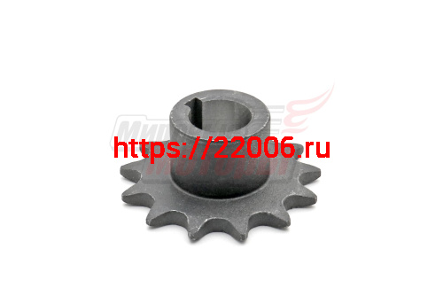 Звезда ведущая 13z мотобуксировщика (d=22мм, шаг 15,875, шпонка 6мм)
