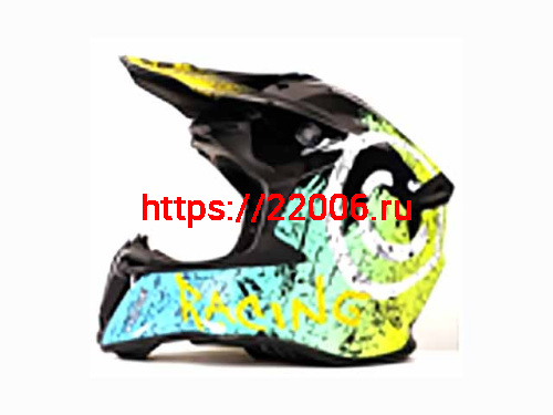 Мотошлем VIRTUE MD-902 Кросс черный с голубо-салатовым граффити (L) Мотошлем VIRTUE MD-902 Кросс черный с голубо-салатовым граффити (L)