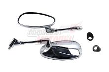 Зеркала (012) Каплевидные объемные ХРОМ (КРЕПКОЕ ОСНОВАНИЕ) (10 mm) (в уп. 50 пар)