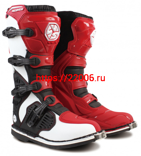 Мотоботы Scoyco MBM001 красные 44