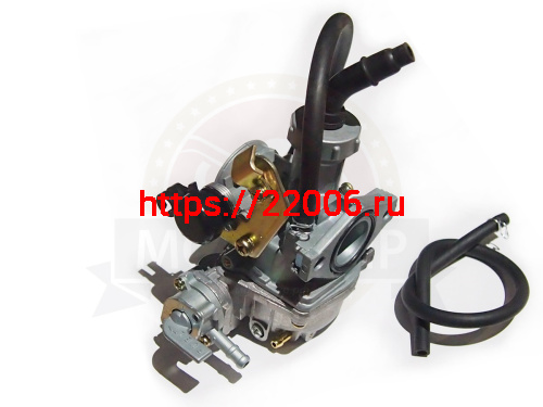 Карбюратор PZ22 BSE PH10-125 154FMI (d22 D39) (с бензокраном) флажок под трос (слева) Карбюратор PZ22 BSE PH10-125 154FMI (d22 D39) (с бензокраном) флажок под трос (слева)