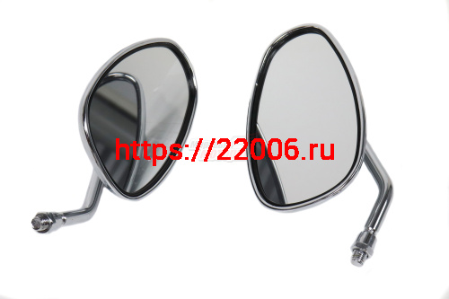 Зеркала (001) пласт. под хром "Каплевидные" объемные (в уп. 50 пар)