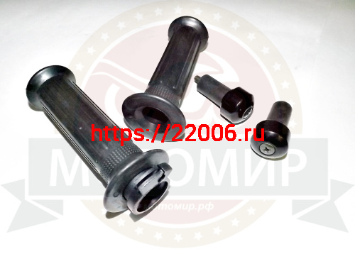 Ручка руля правая (газа) STINGRAY в сборе + ручка левая, с грузиками (резиновые) (компл.) Ручка руля правая (газа) STINGRAY в сборе + ручка левая, с грузиками (резиновые) (компл.)