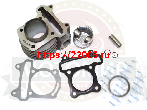 Цилиндр в сборе с поршнем 4-х такт. скутер (50см3) 39,00 мм, H70мм, h53мм (цил.+поршень+палец+кол.) фото 3