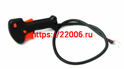 Ручка правая для триммера в сборе с кнопками (без резьбы)