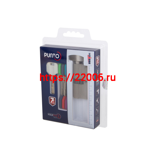 Цилиндровый Punto (Пунто) механизм MaxPro7002Knob90mm(40+10+40) SN никель 7key с вертушкой фото 2