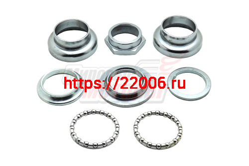 Детали рулевой колонки резьбовая 1" (22,2/30/27 мм, общ.h=35 мм хром) FP-H501(компл) Детали рулевой колонки резьбовая 1" (22,2/30/27 мм, общ.h=35 мм хром) FP-H501(компл)