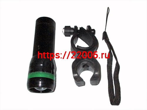 Фара передняя алюминиевая черная 3Вт (3 режима работы) с креплением на руль Фара передняя алюминиевая черная 3Вт (3 режима работы) с креплением на руль