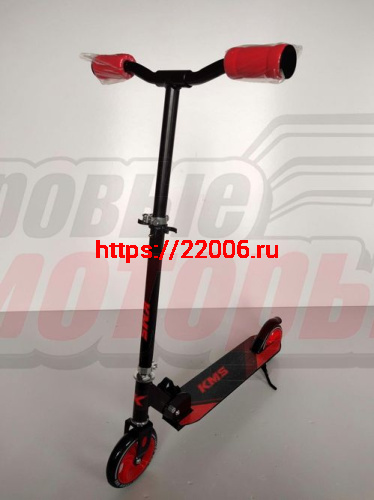 Самокат KMS SK-049 (от 9ти лет, колеса 210мм, руль с регул, складной, с подножкой)Красный Самокат KMS SK-049 (от 9ти лет, колеса 210мм, руль с регул, складной, с подножкой)Красный