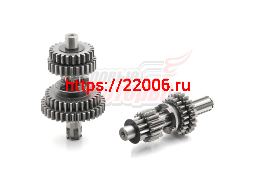 Коробка передач Alpha,Delta (50 см3)(валы+шестерни)(компл.) вал ровный под игольчатый подшипник Коробка передач Alpha,Delta (50 см3)(валы+шестерни)(компл.) вал ровный под игольчатый подшипник