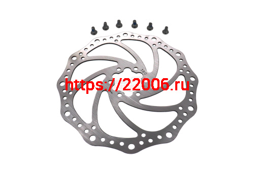 Диск тормозной вело 180 мм 6 отв. (43мм) Диск тормозной вело 180 мм 6 отв. (43мм)