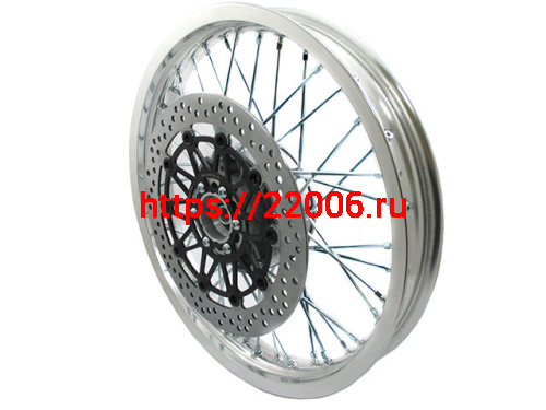 Колесо 18" в сборе переднее , дисковый тормоз, хромированный обод Колесо 18" в сборе переднее , дисковый тормоз, хромированный обод