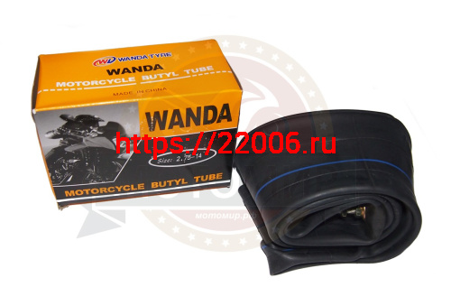 Камера 14" 2.75-14 питбайк, бутил, цветная коробочка, вентиль TR4, WANDA Камера 14" 2.75-14 питбайк, бутил, цветная коробочка, вентиль TR4, WANDA