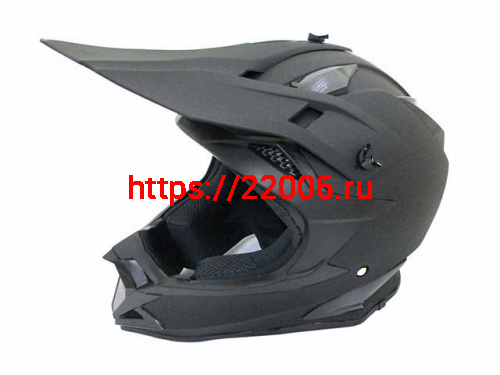 Мотошлем T166 Кросс черный матовый (M)