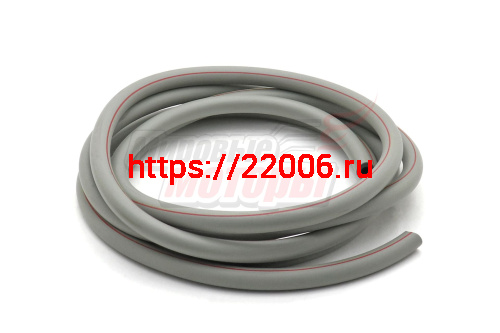 Бензошланг скутер, мопед резиновый, двухслойный серый d=9(5) mm (1м) "ММ"