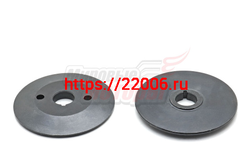 Шкив Буран крыльчатки (большой)(в комплекте:1полушкив с отверстием+1полушкив без отверстия) Шкив Буран крыльчатки (большой)(в комплекте:1полушкив с отверстием+1полушкив без отверстия)