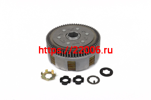 Сцепление в сборе 160FMK (YX150/160, ZS155/160) KAYO-155/160 (4 болта, 6 дисков, 67T) Сцепление в сборе 160FMK (YX150/160, ZS155/160) KAYO-155/160 (4 болта, 6 дисков, 67T)