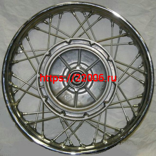 Колесо 19" в сборе литой барабан, крашенный обод Урал реставрация Колесо 19" в сборе литой барабан, крашенный обод Урал реставрация