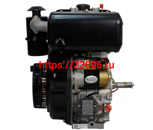 Двигатель LIFAN 10 л.с. С186FD дизельный (вал d25 мм) руч /эл. старт фото 3