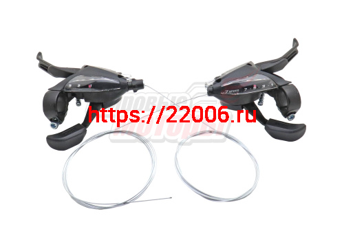 Шифтер/тормозная ручка 3ск.(левая)+ 7ск.(правая) (+тросы) Шифтер/тормозная ручка 3ск.(левая)+ 7ск.(правая) (+тросы)