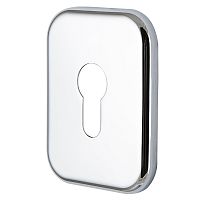 Декоративная Armadillo (Армадилло) Квадратная накладка на цилиндр ET-DEC SQ (ATC Protector 1) S CP-8 Хром TECH