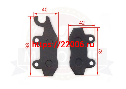 Колодки тормозные дисковые перед. ROADSTER RA1 (НАБОР)