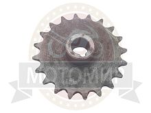 Звезда 20 зуб. (520) цепи, 15.875шаг, на вал d20мм, h24мм, шпонка 6мм, мотобуксировщик