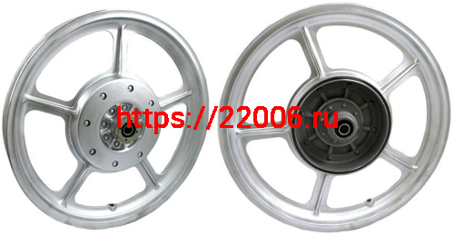 Колесо 19" в сборе цельнолитое, алюминиевое, 5 спиц Колесо 19" в сборе цельнолитое, алюминиевое, 5 спиц