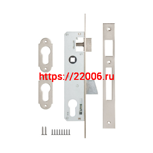 Корпус Kale kilit (Кале килит) узкопрофильного замка с защёлкой 253 (25 mm) w/b (никель) фото 2