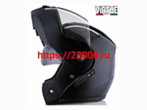 Мотошлем VIRTUE MD-903 трансформер с визором черный (L)