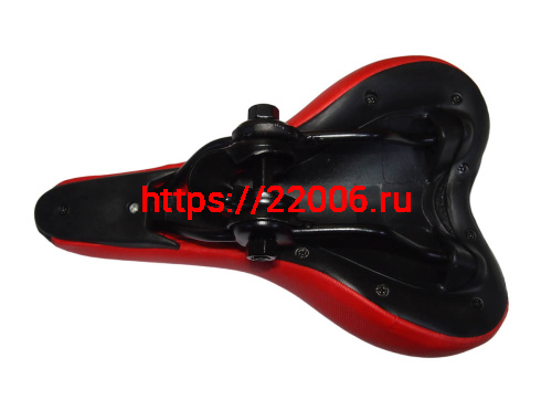 Сиденье вело 240х150мм, цветное, черно-красное HUALONG (HBAZ 1908) фото 2