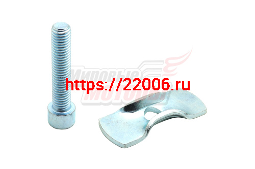 Болт крепления подножки универсальной под сред. ось с пластиной