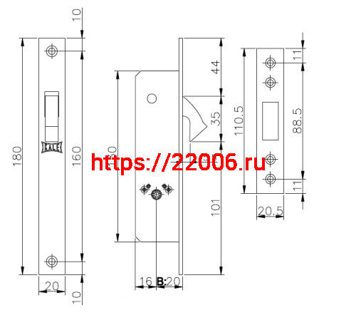 Замок Kale kilit (Кале килит) врезной крестообразный узкопрофильный 201F (20 mm) (никель), 3 кл. фото 3 Замок Kale kilit (Кале килит) врезной крестообразный узкопрофильный 201F (20 mm) (никель), 3 кл. фото 3