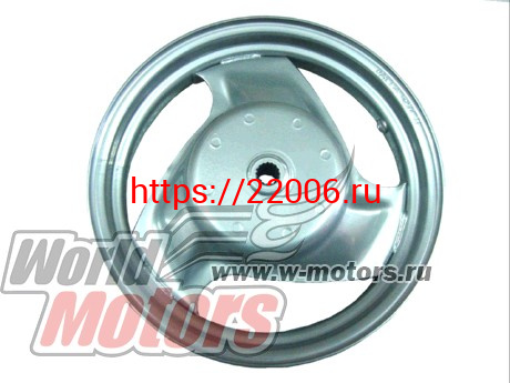 Обод 10" задний штампованный Yamaha JOG50 (3KJ) (2,15х10,серебристый,под колодки 108 мм,16 шлицов) Обод 10" задний штампованный Yamaha JOG50 (3KJ) (2,15х10,серебристый,под колодки 108 мм,16 шлицов)