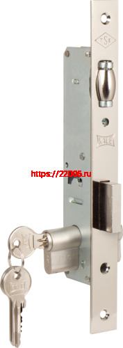 Замок Kale kilit (Кале килит) врезной цилиндровый узкопроф.155 (20 mm) (никель) 3 кл.