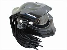 Мотошлем хищник черный (XL)